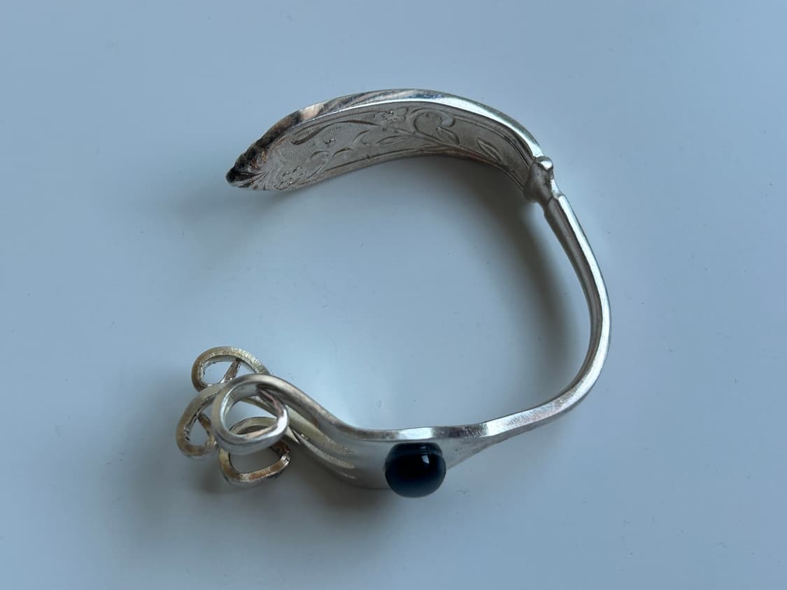 빈티지 오닉스 포크 뱅글 L 상품이미지2