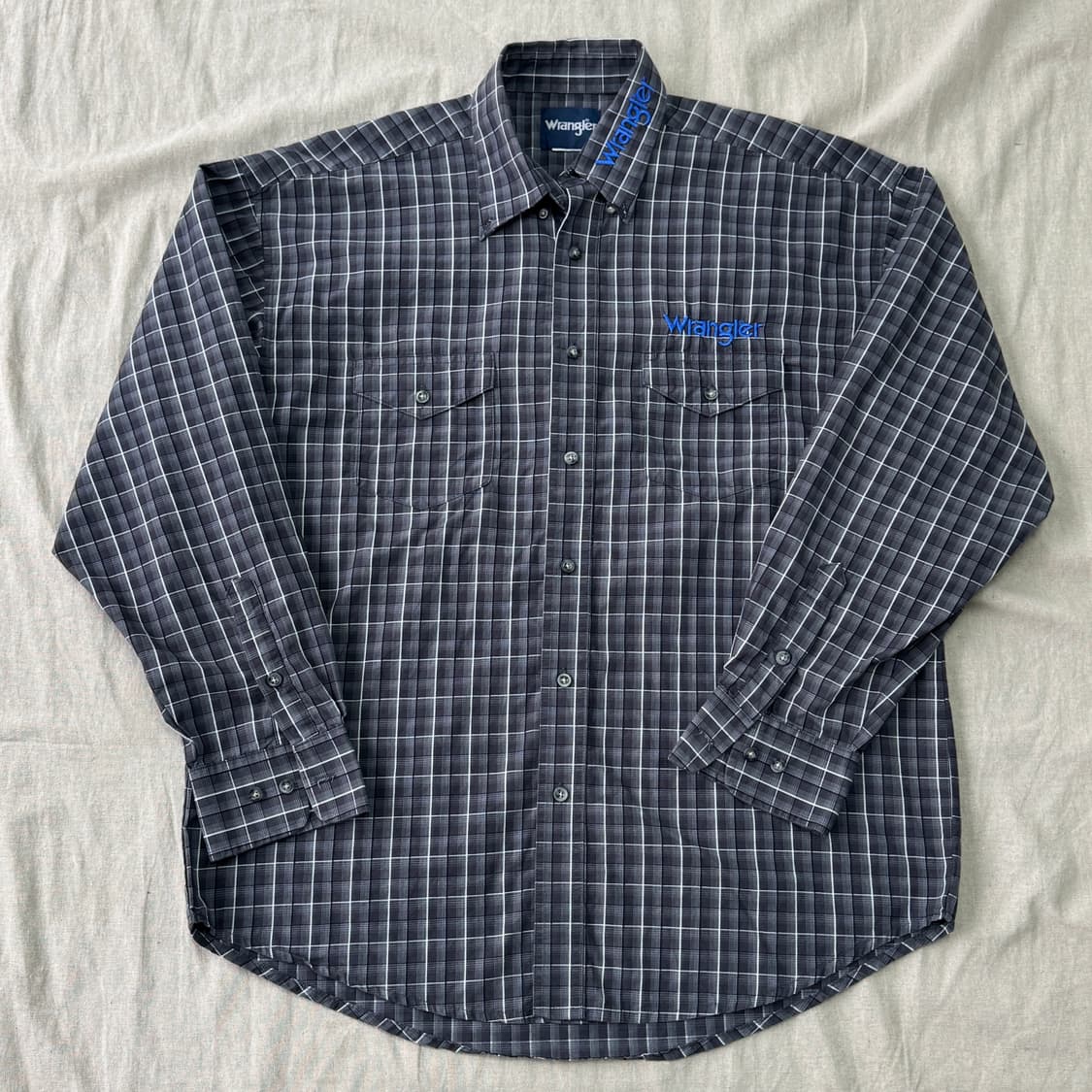 랭글러 자수 웨스턴 체크셔츠 105 상품이미지1