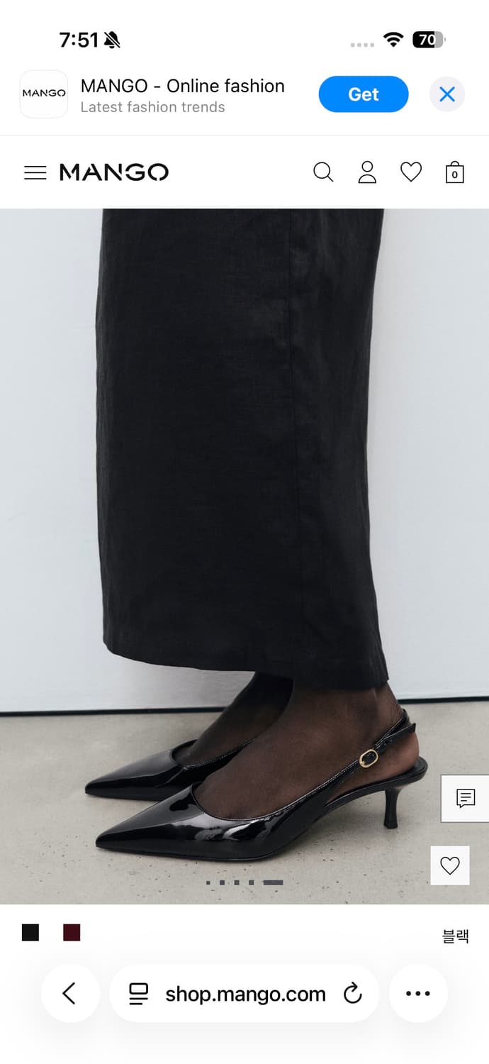 망고 키튼힐 블랙 37 상품이미지2
