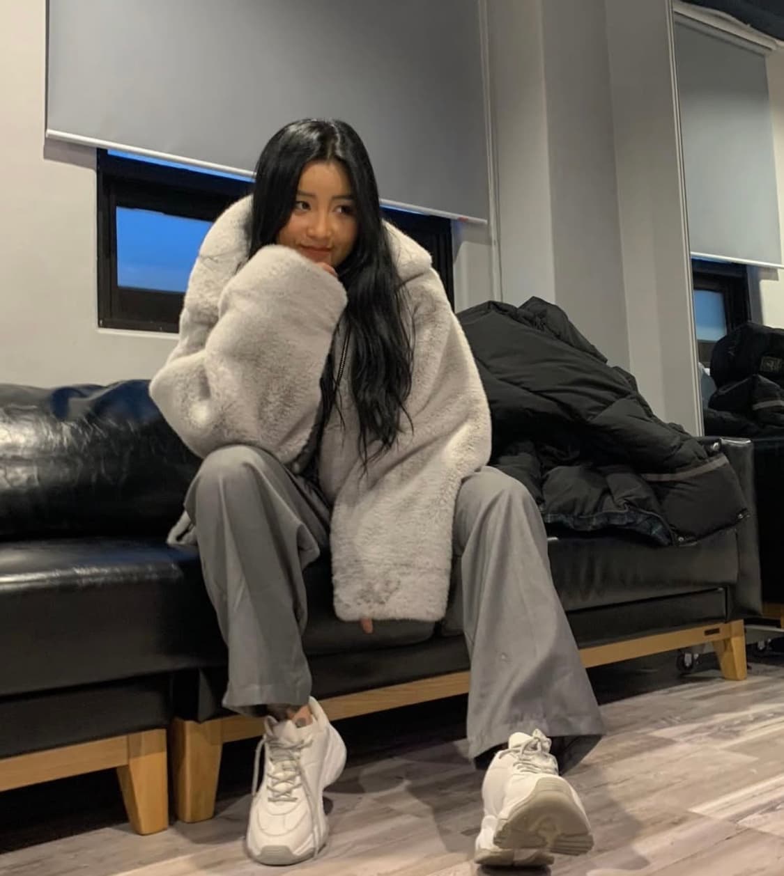 자체제작 퍼자켓 고퀄(리헤이 착용 오버핏 105 추천 상품이미지4