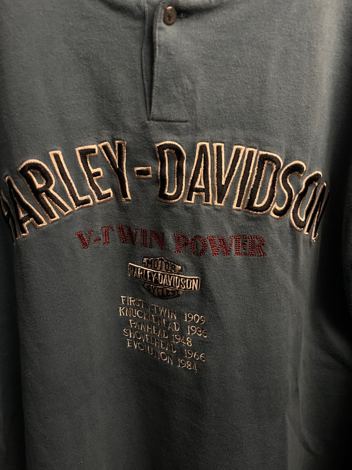 할리 데이비슨(Harley-Davidson) 빈티지 롱슬리브 헨리넥 상품이미지3