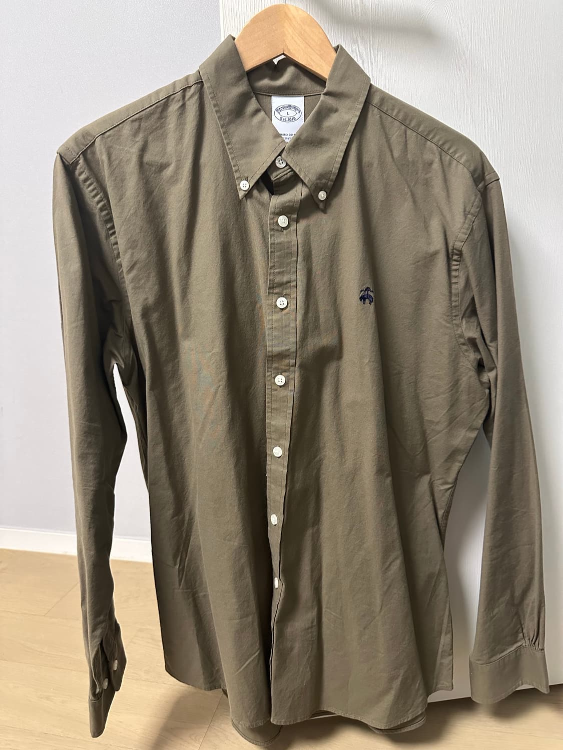 브룩스브라더스 카키 코튼 셔츠[L] 상품이미지2