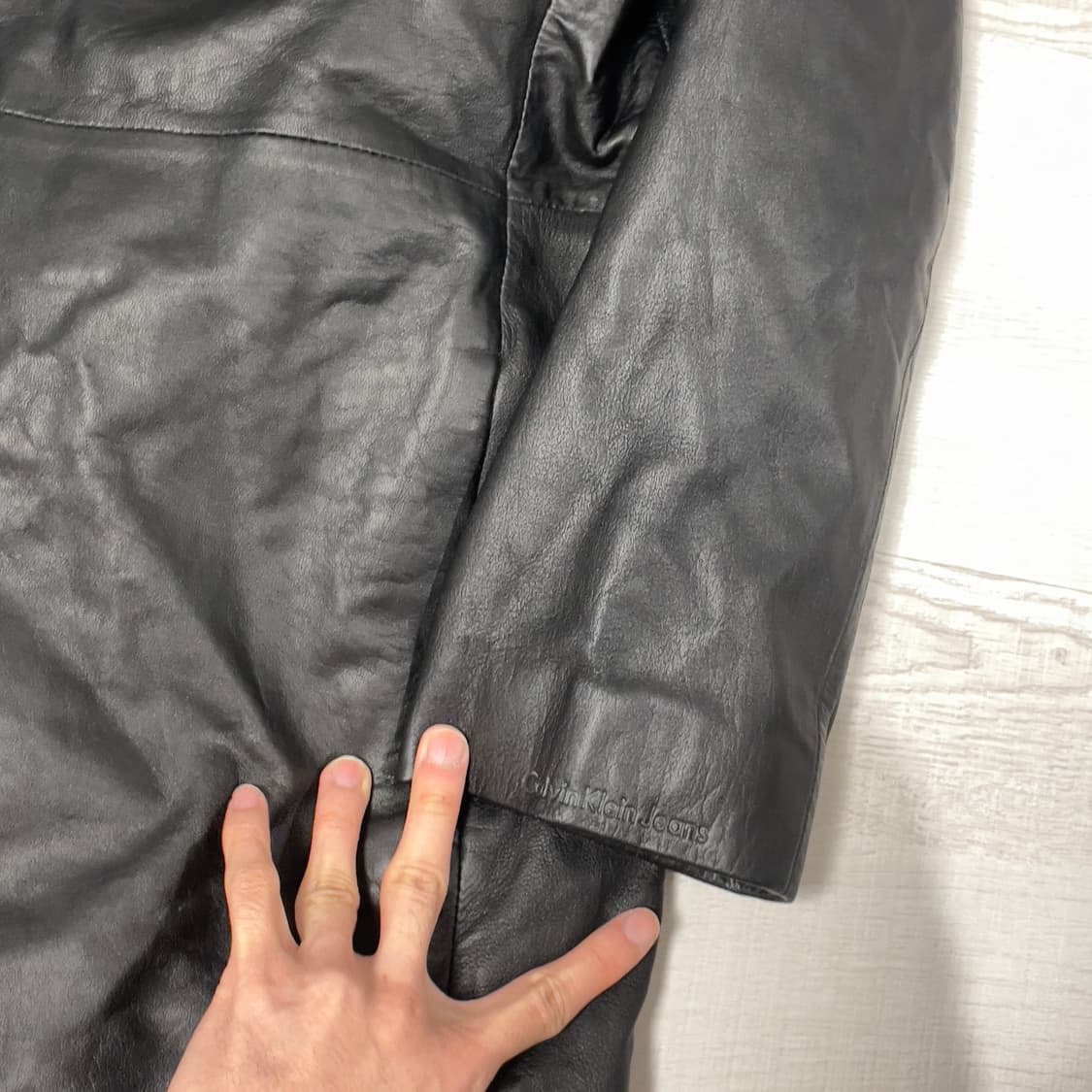 캘빈클라인 레더 블랙 가죽 카코트(머듈,꼼데가르송 옴므) 상품이미지3