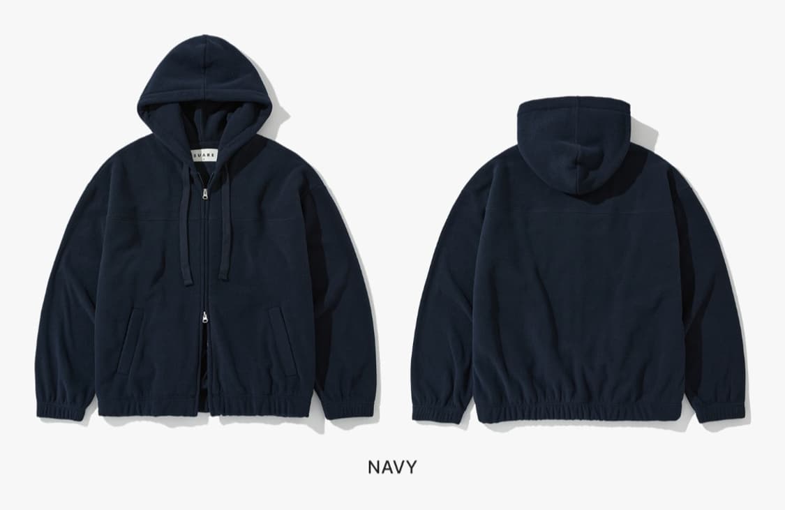 수아레 플리스 후드집업 네이비 S 상품이미지1