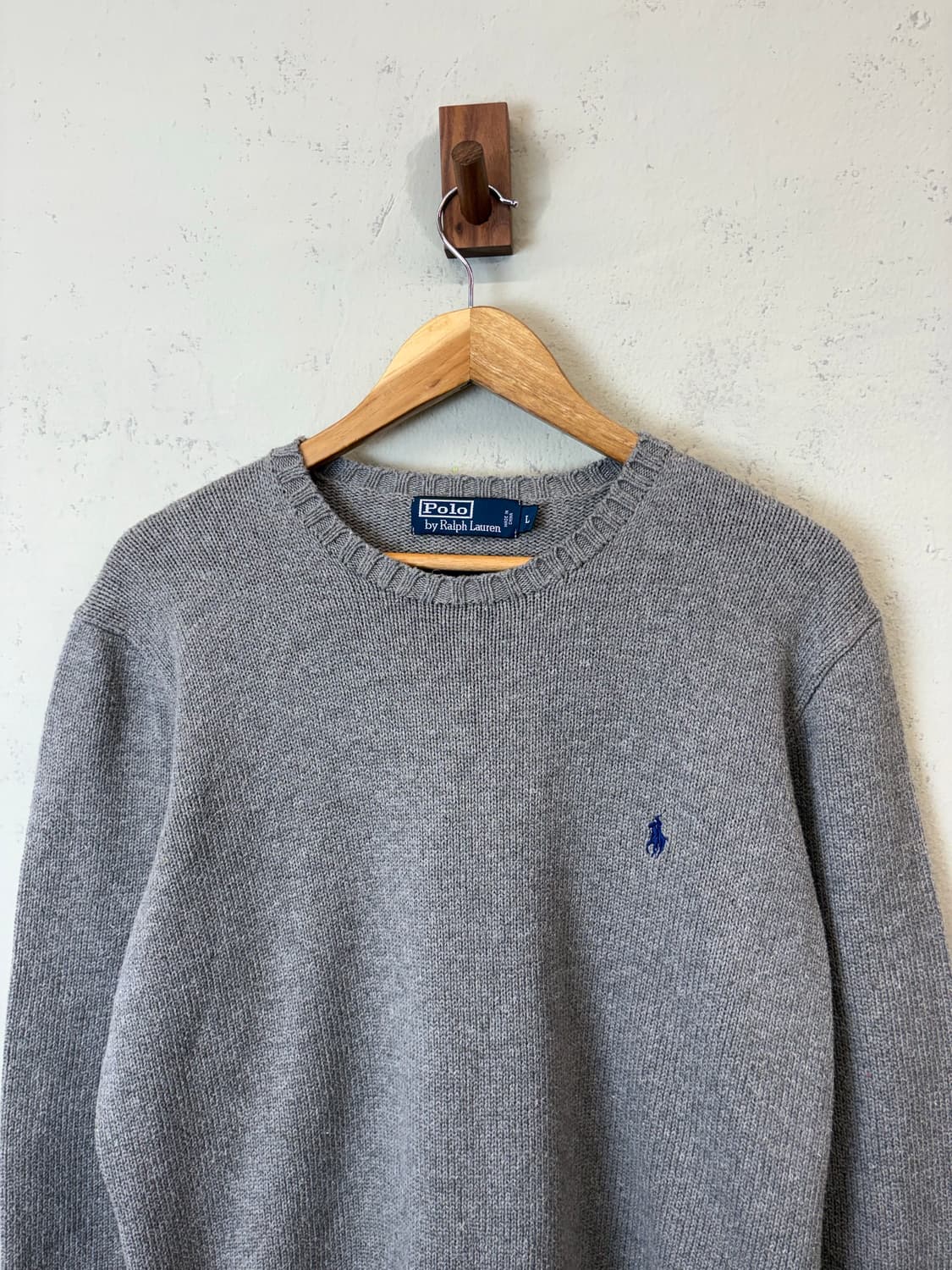 폴로랄프로렌 빈티지 그레이 코튼 니트 상품이미지3