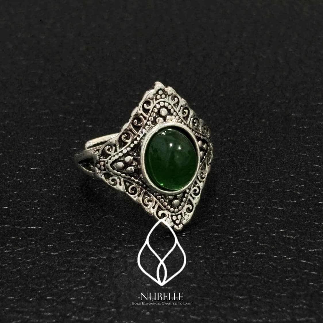 🌗 Antique green onyx ring / 앤틱 오닉스 반지 상품이미지2