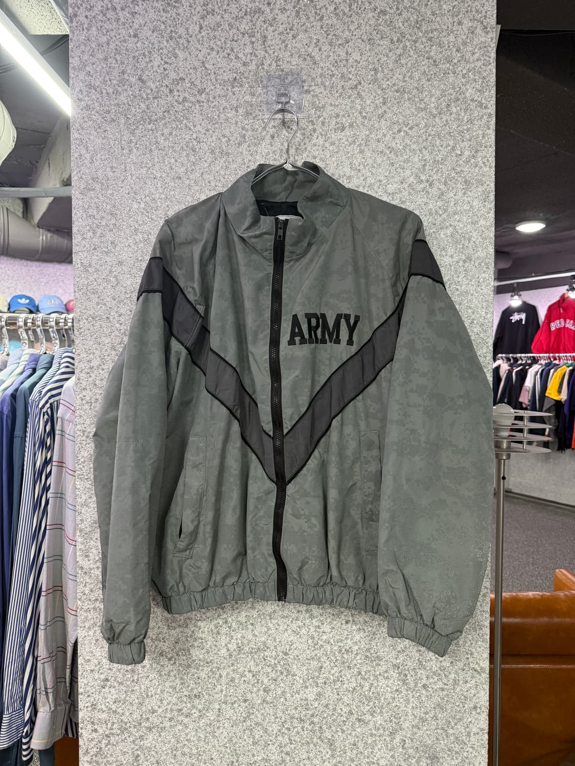 미군 ARMY 자수 올드스쿨 바람막이 자켓 B4672 상품이미지2