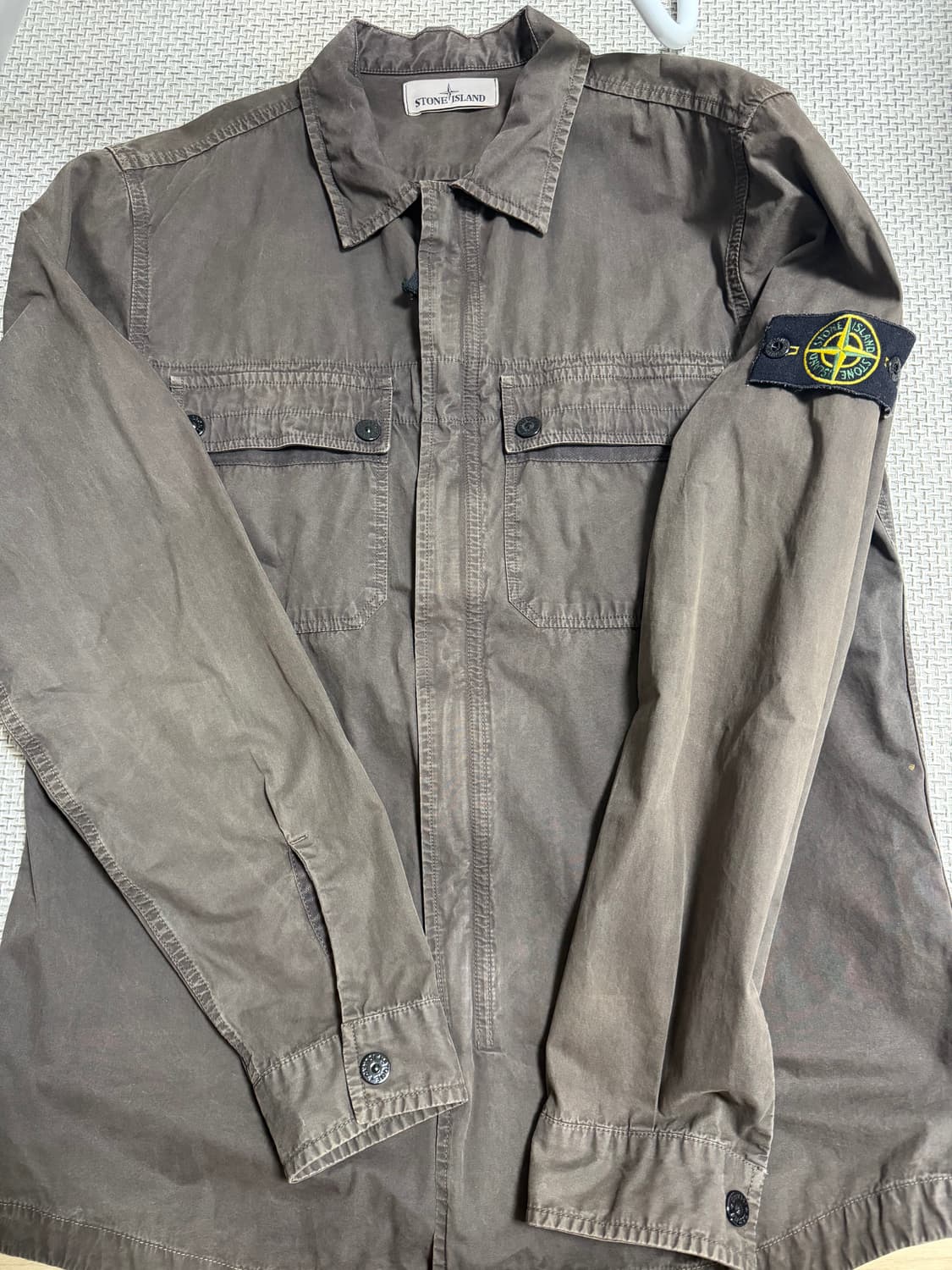 스톤아일랜드 데님 셔츠자켓 브라운 L  상품이미지1