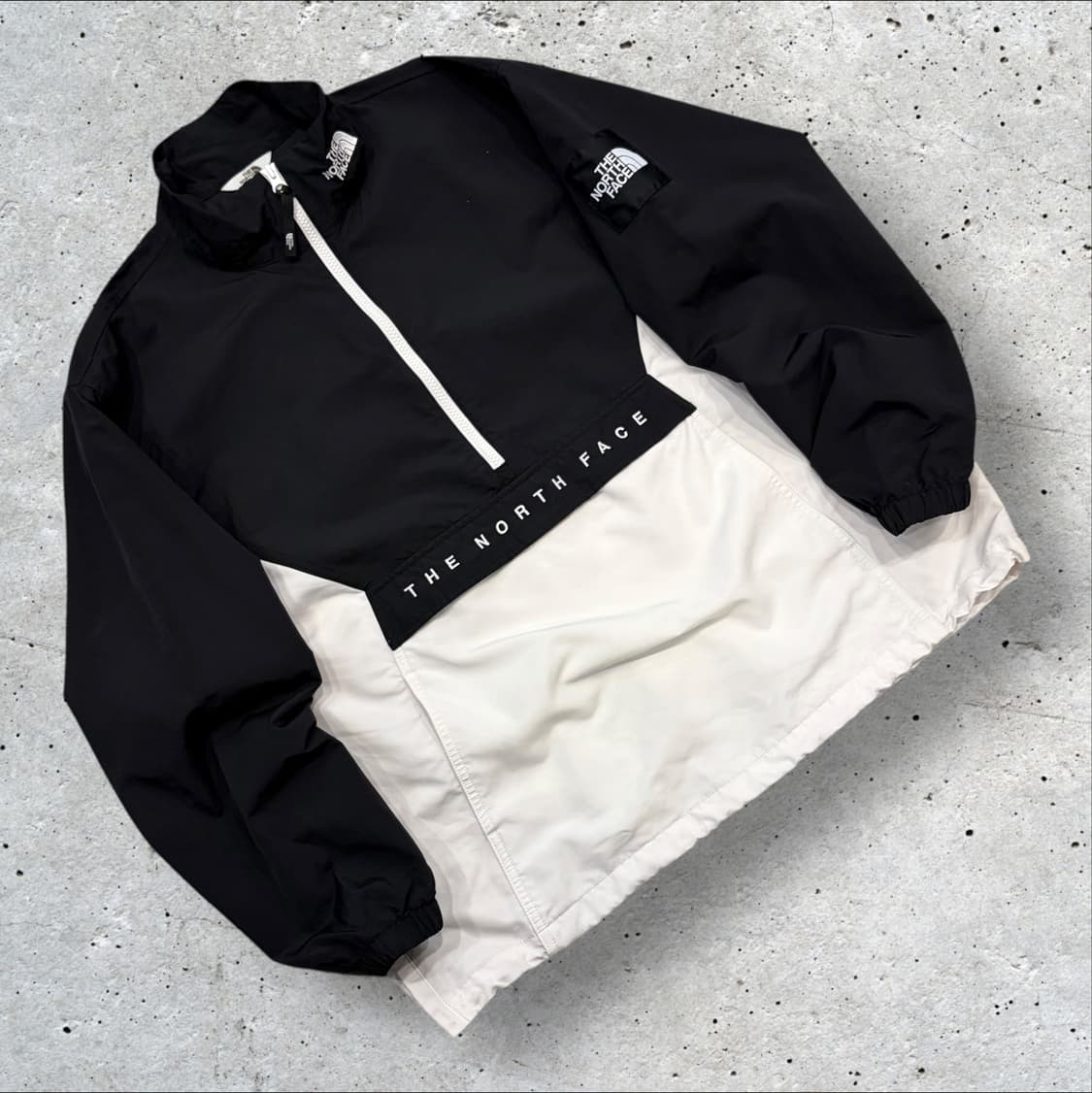 [XL] 노스페이스 화이트라벨 블랙/화이트 아노락 바람막이 B511 상품이미지1