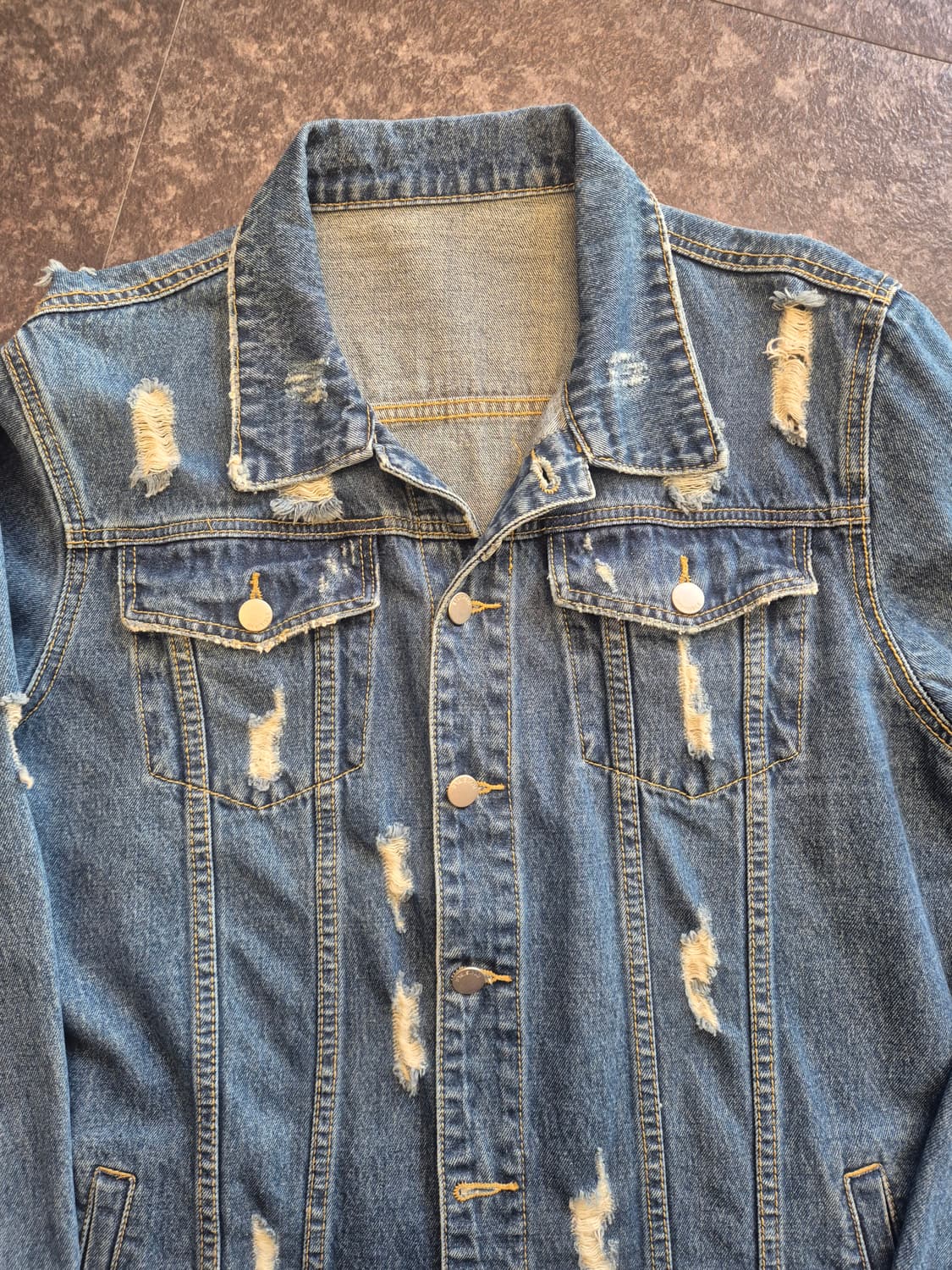 인비저블(INVISIBLE) 빈티지  데님 자켓  - XXL 상품이미지2