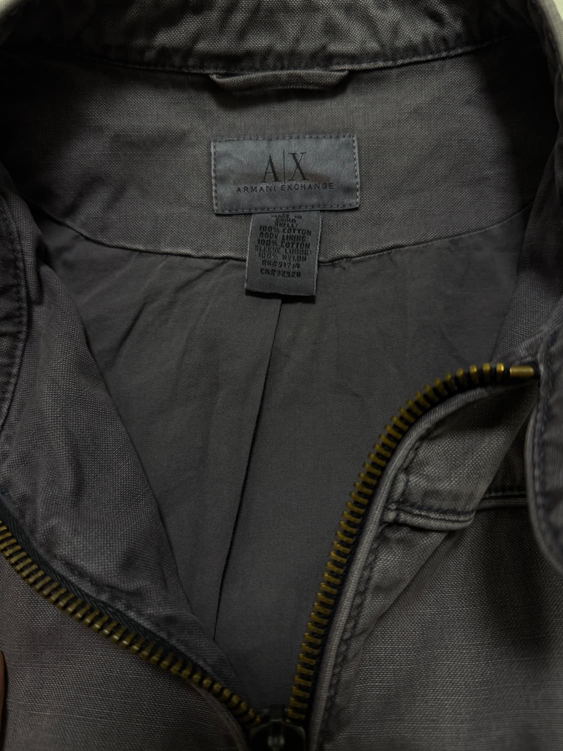 아르마니 익스체인지 워싱 코튼 바이커 자켓 상품이미지4