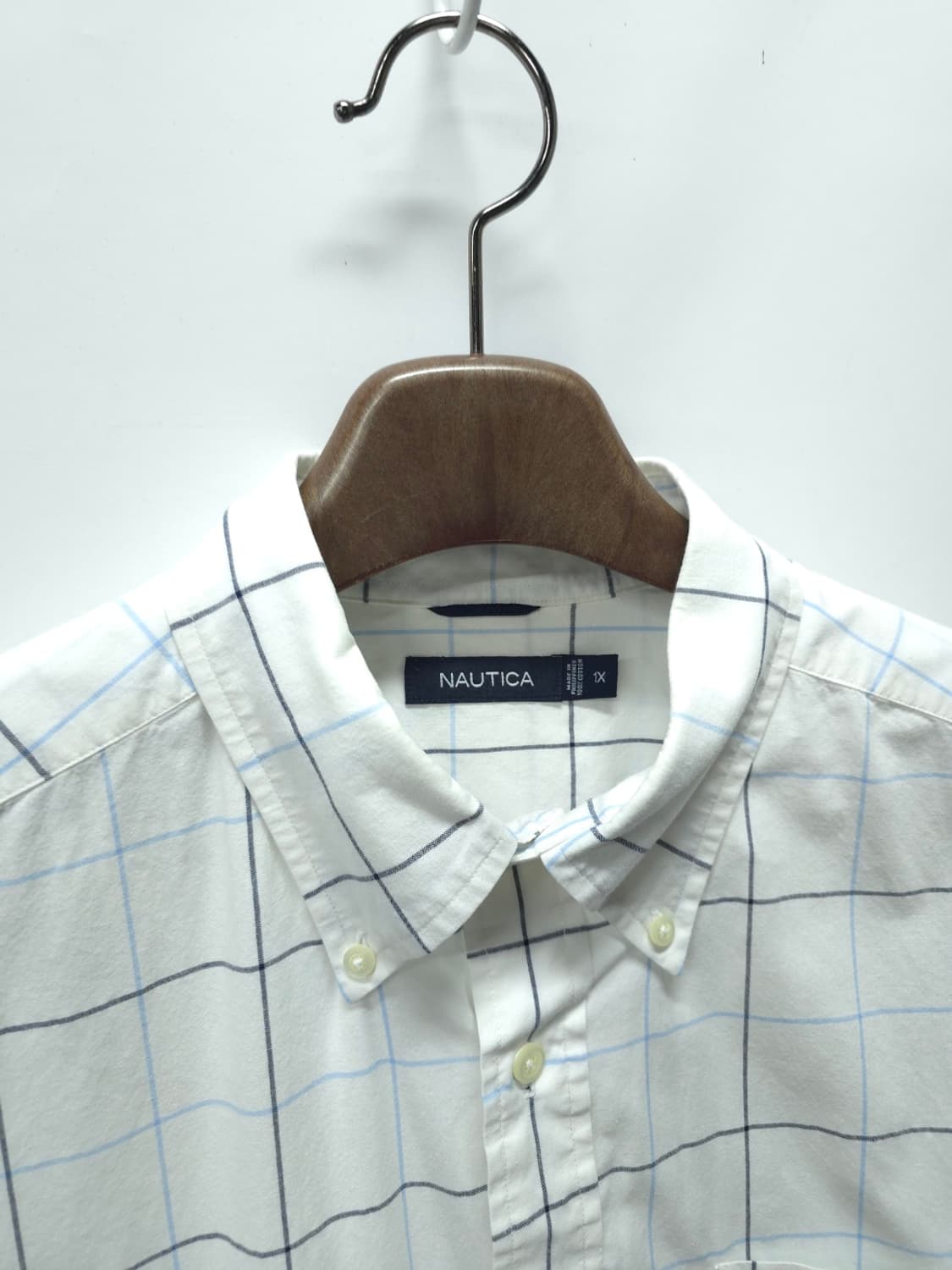 노티카(NAUTICA) 화이트 그리드 반팔셔츠 (110~115) 상품이미지5