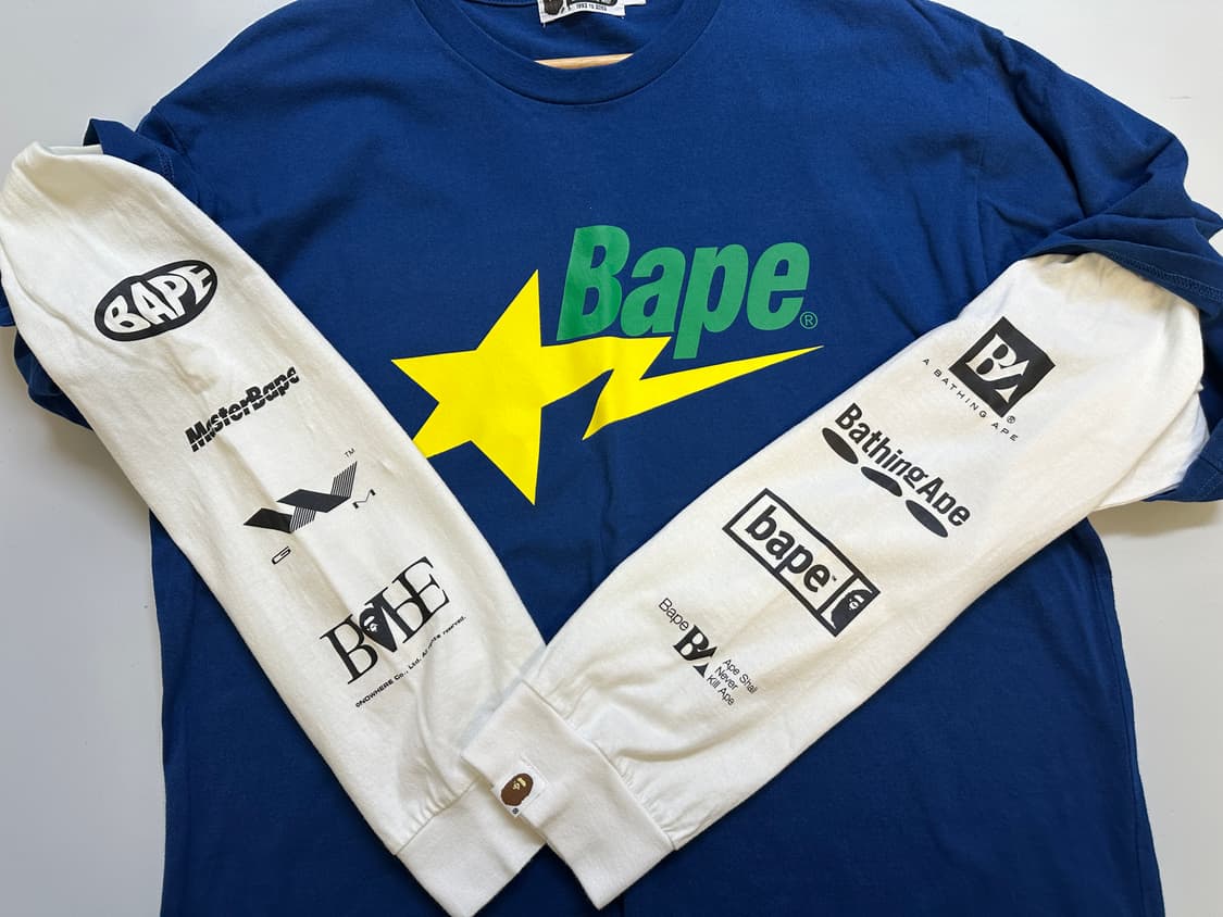 베이프 스타 레이어드 롱슬리브 22FW bape bape sta 상품이미지1