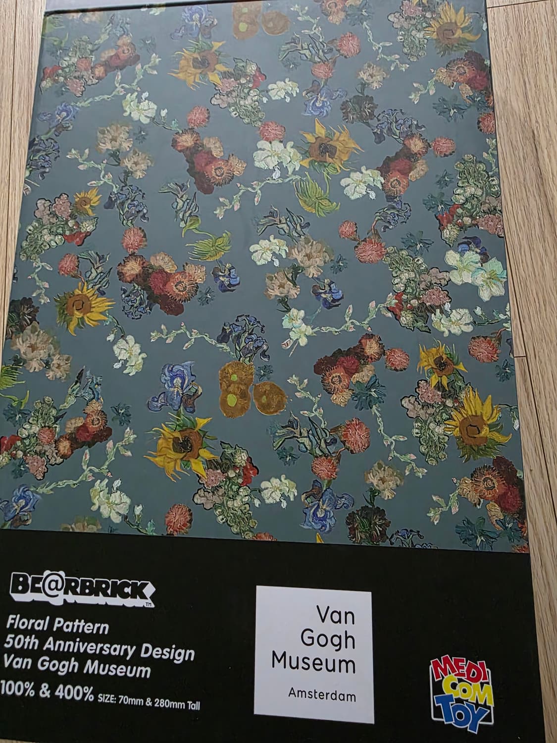 베어브릭 50주년 ,빈센트 반고흐 플로랄 패턴 400% 100% 상품이미지2