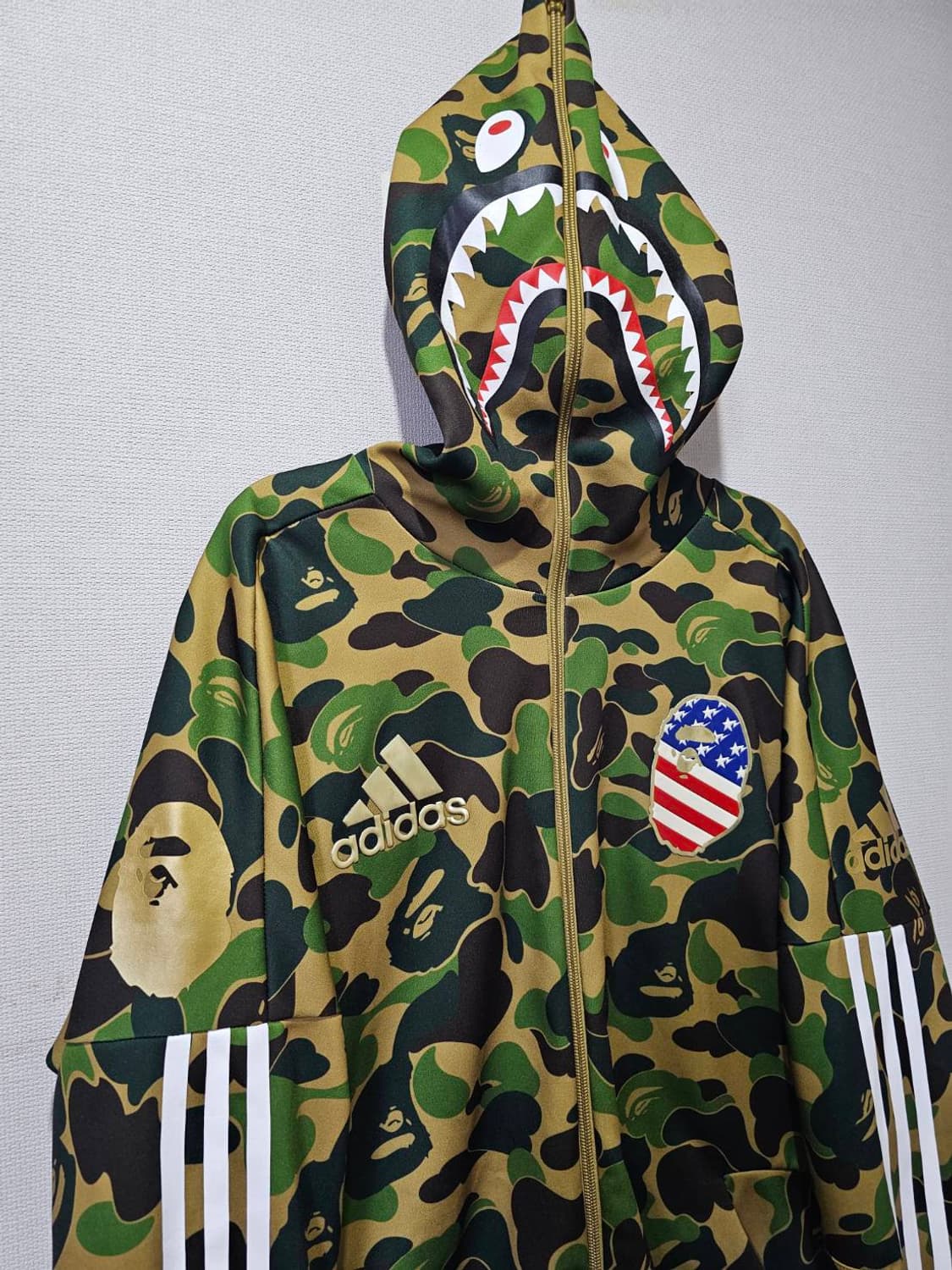 아디다스 베이프 샤크 후드집업 져지집업 105~110 상품이미지3