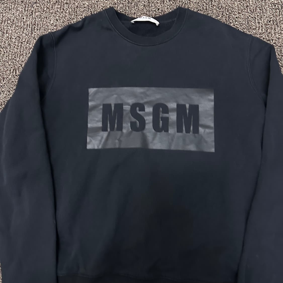 MSGM 로고 맨투맨 블랙 XL 상품이미지2