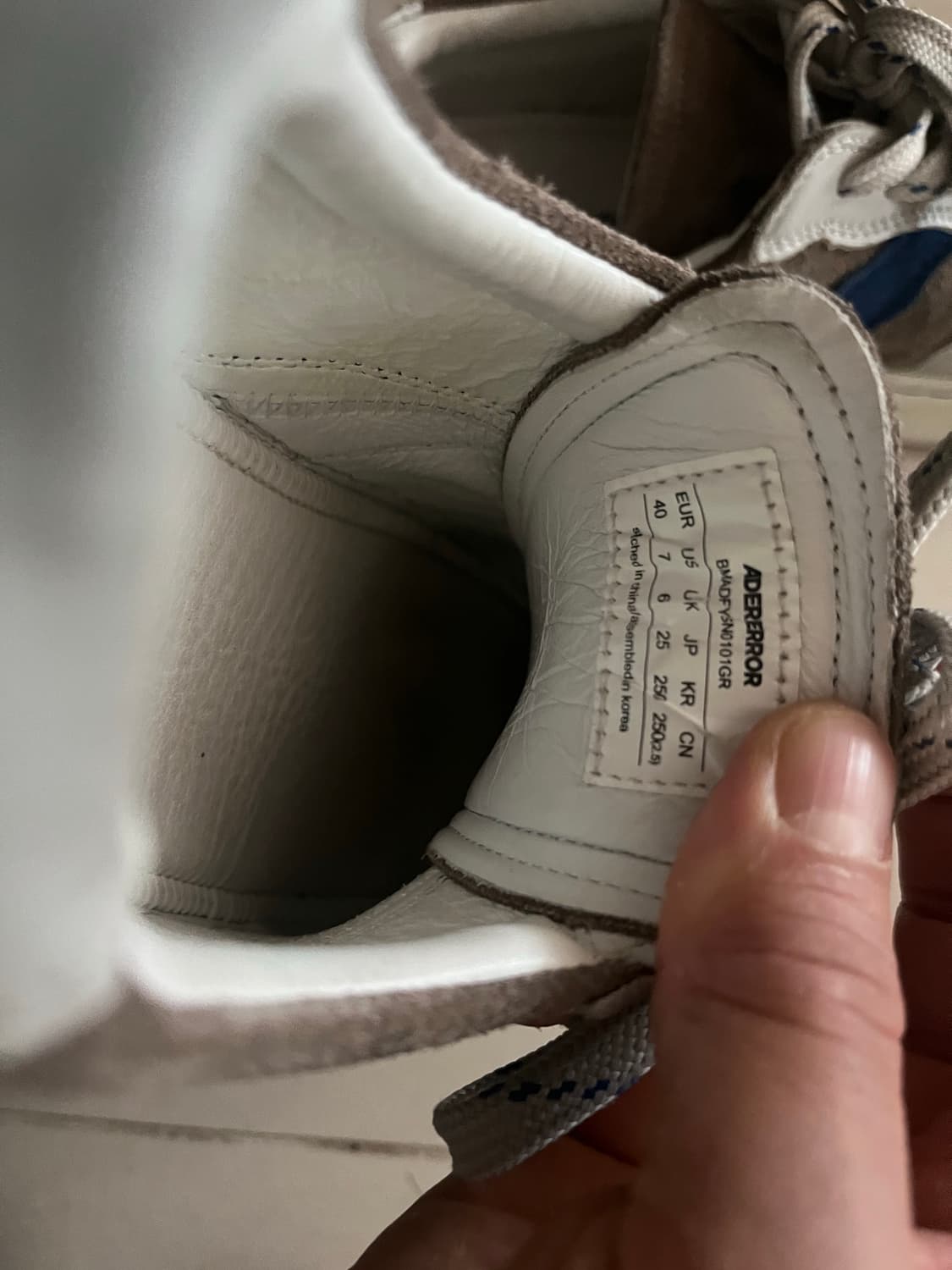 ADERERROR Torn low trainer (Grey/Brown)  상품이미지7