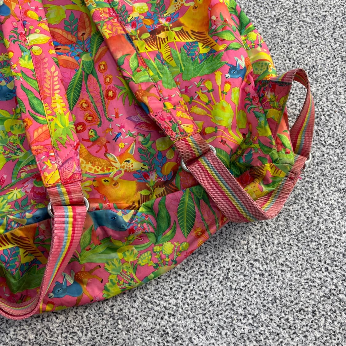 오일릴리 플라워 빈티지 백팩 0409J 상품이미지4