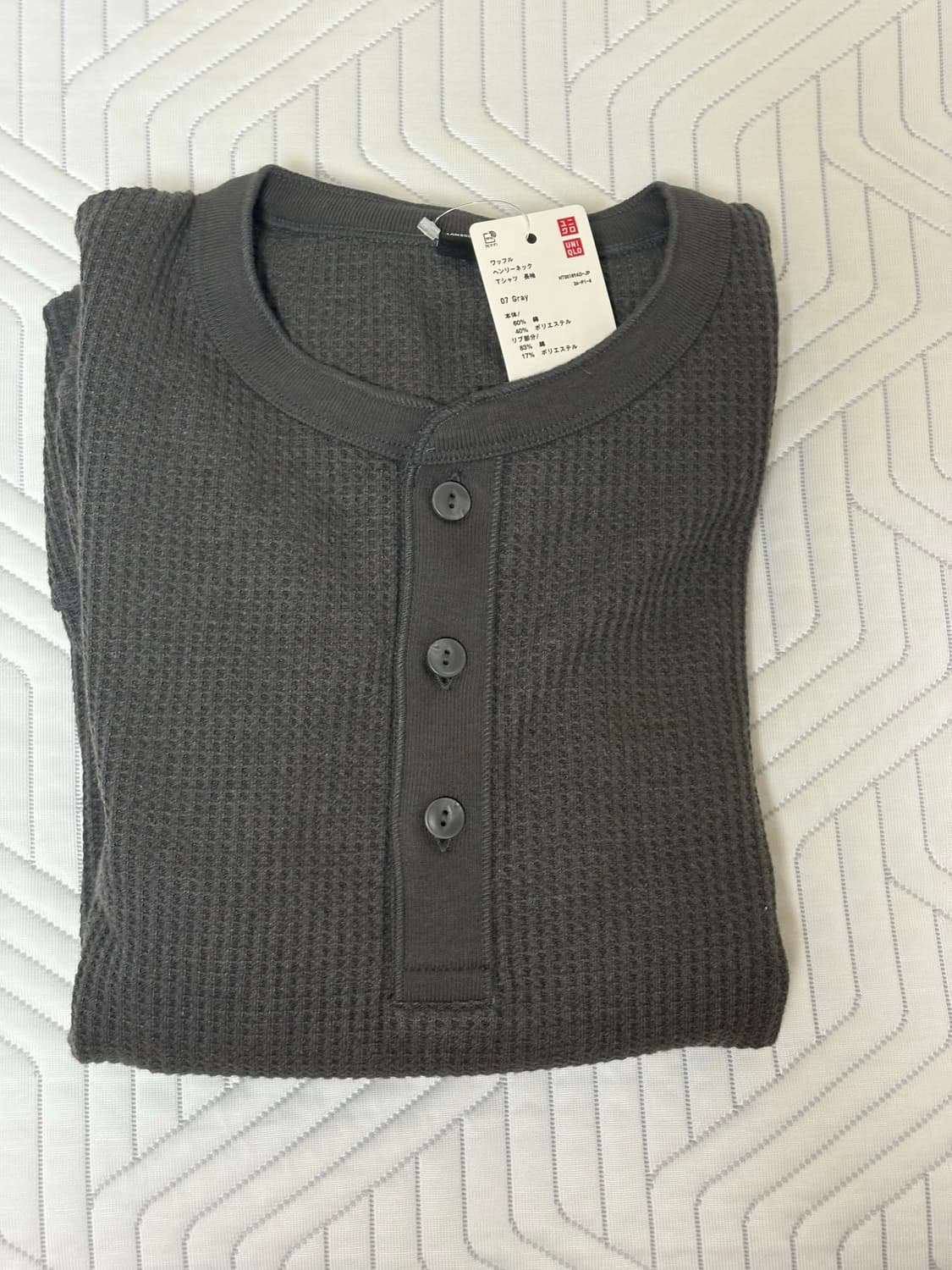 유니클로 와플헨리넥 긴팔티 상품이미지2