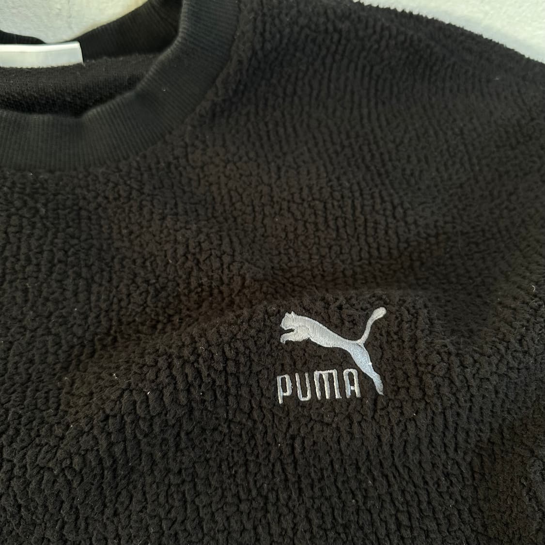 XL 푸마 블랙 뽀글이 후리스 맨투맨 상품이미지3