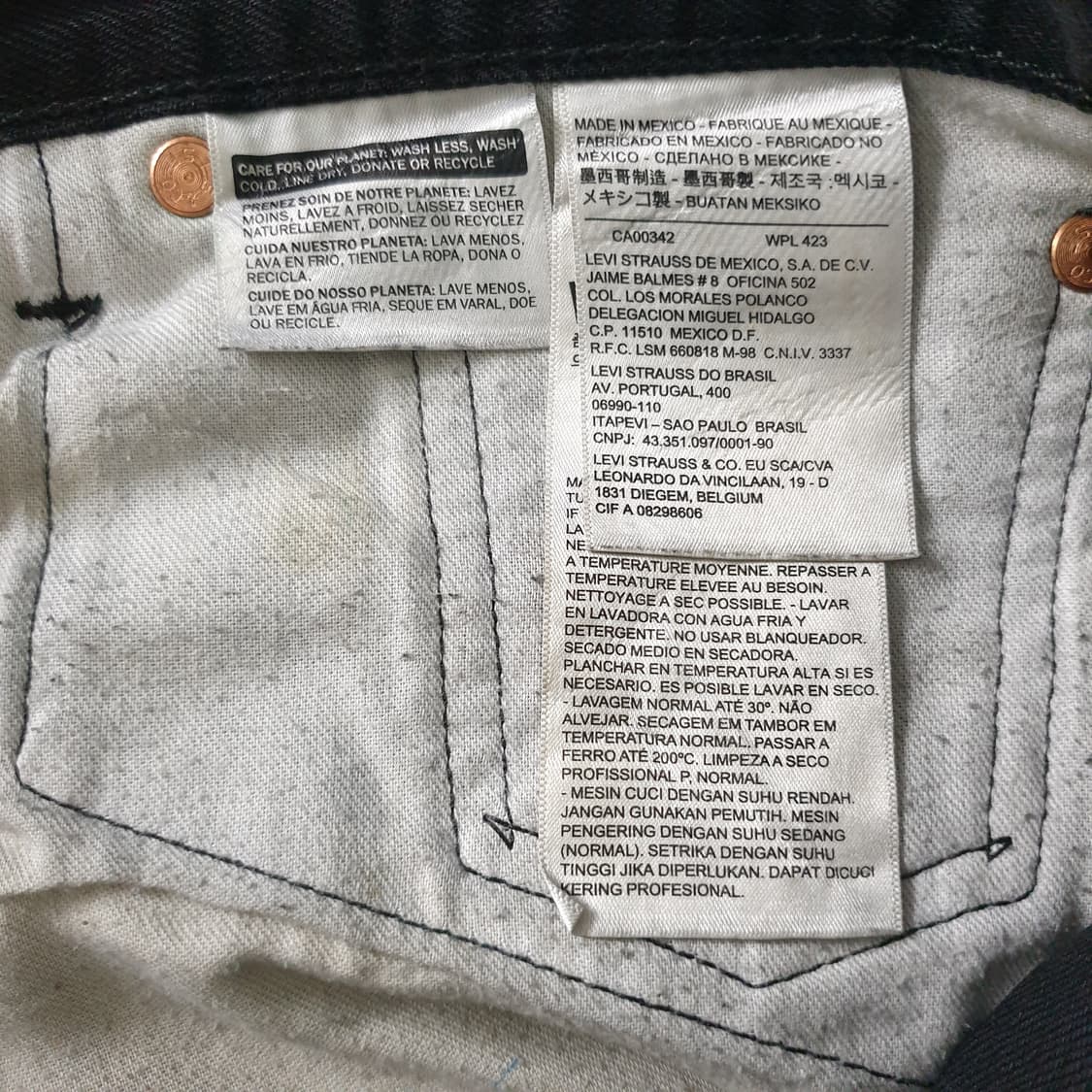 LEVI'S 501 블랙 데님 팬츠 상품이미지7
