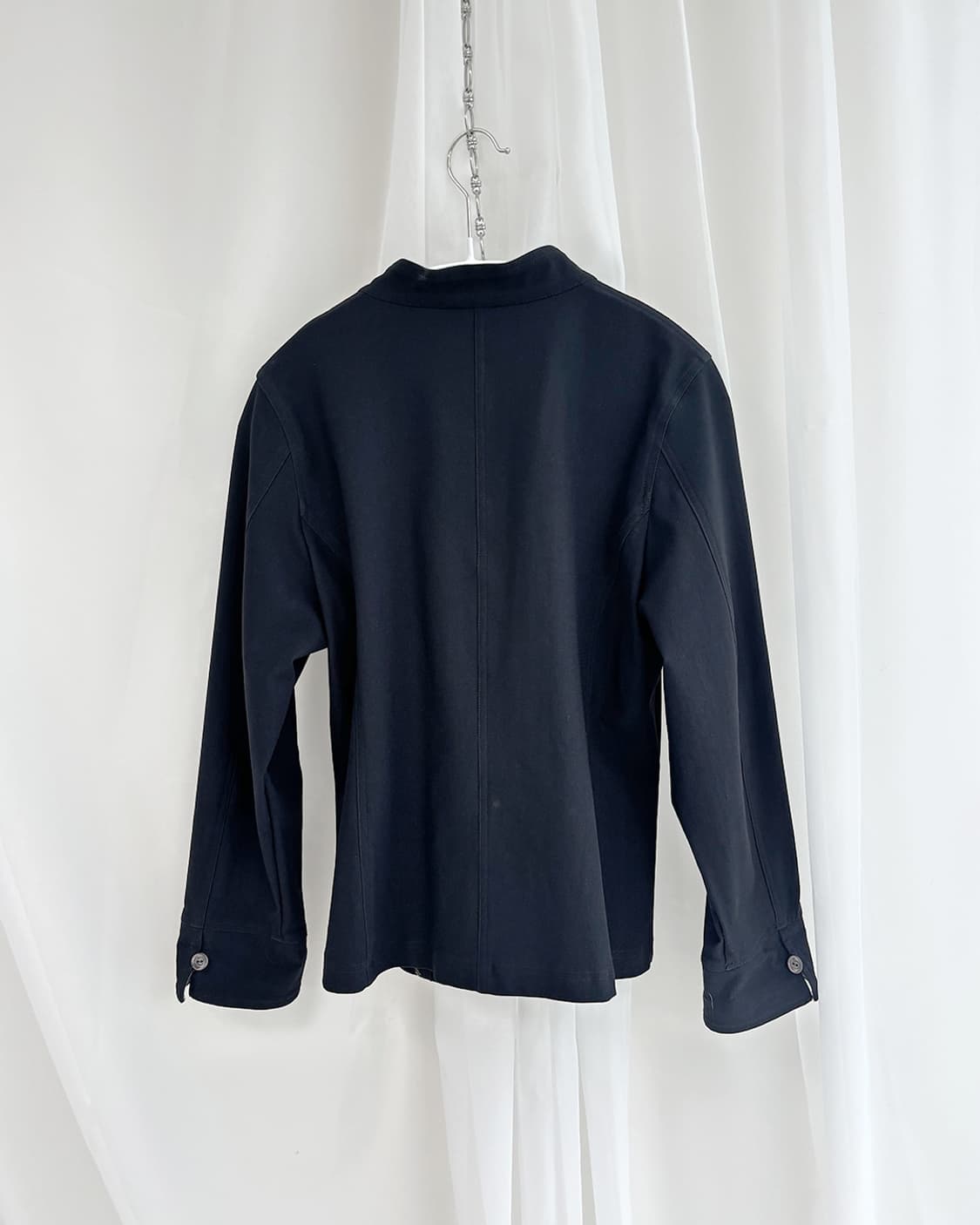 스탠드 칼라 버튼업 디자인 자켓 상품이미지2