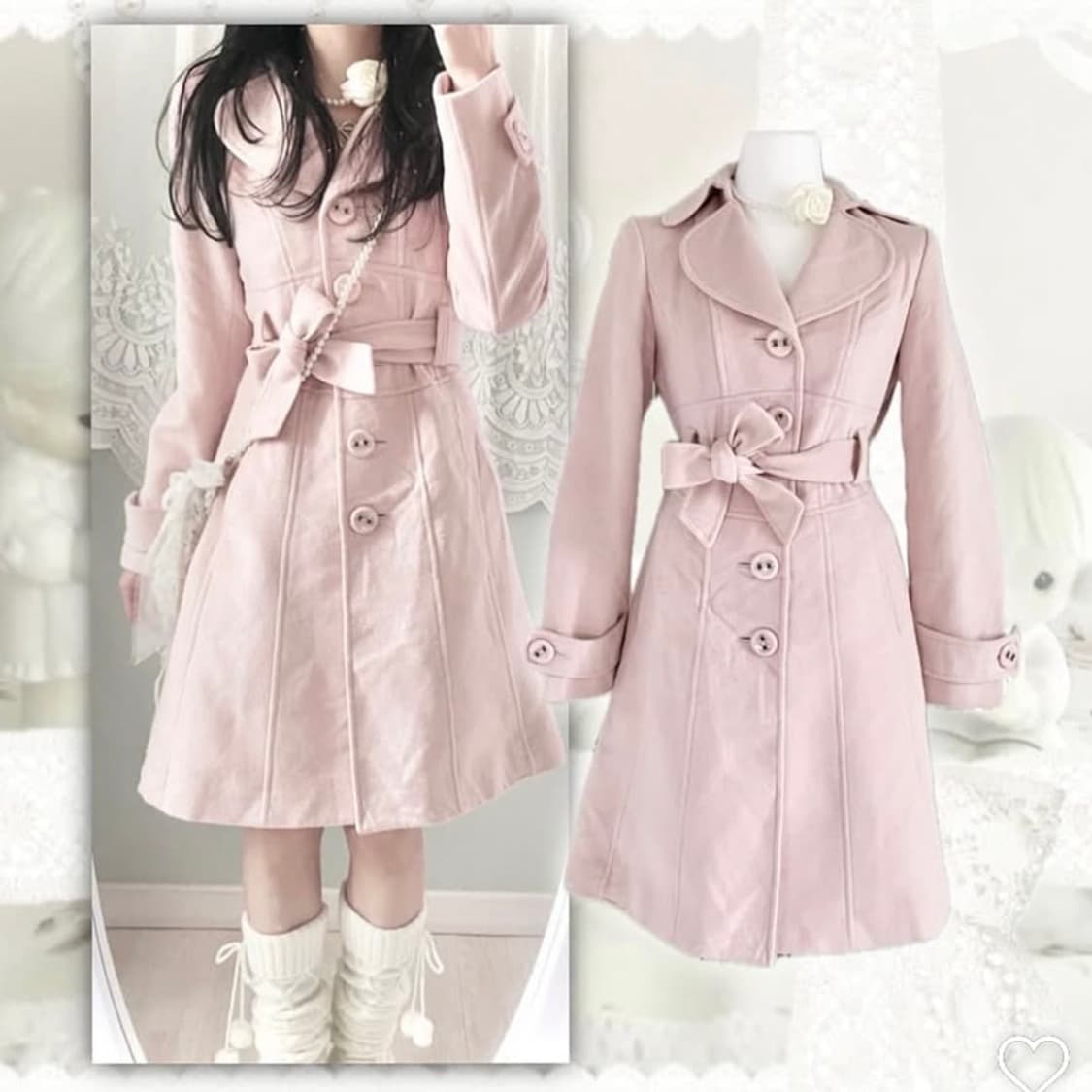 파뮤빈티지 핑크 러블리 코트 히메갸루 리즈리사 트랄랄라 상품이미지1