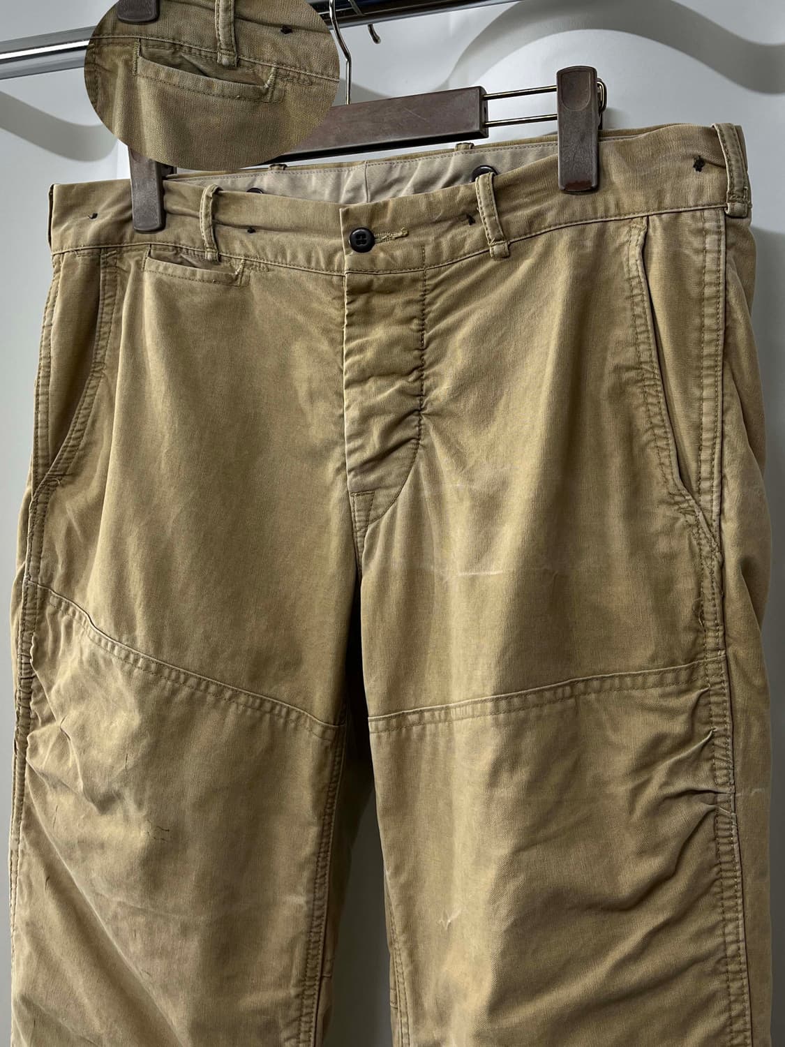 폴로 랄프로렌 덕캔버스 서스펜더 워시드 헌팅 더블니 팬츠 상품이미지4