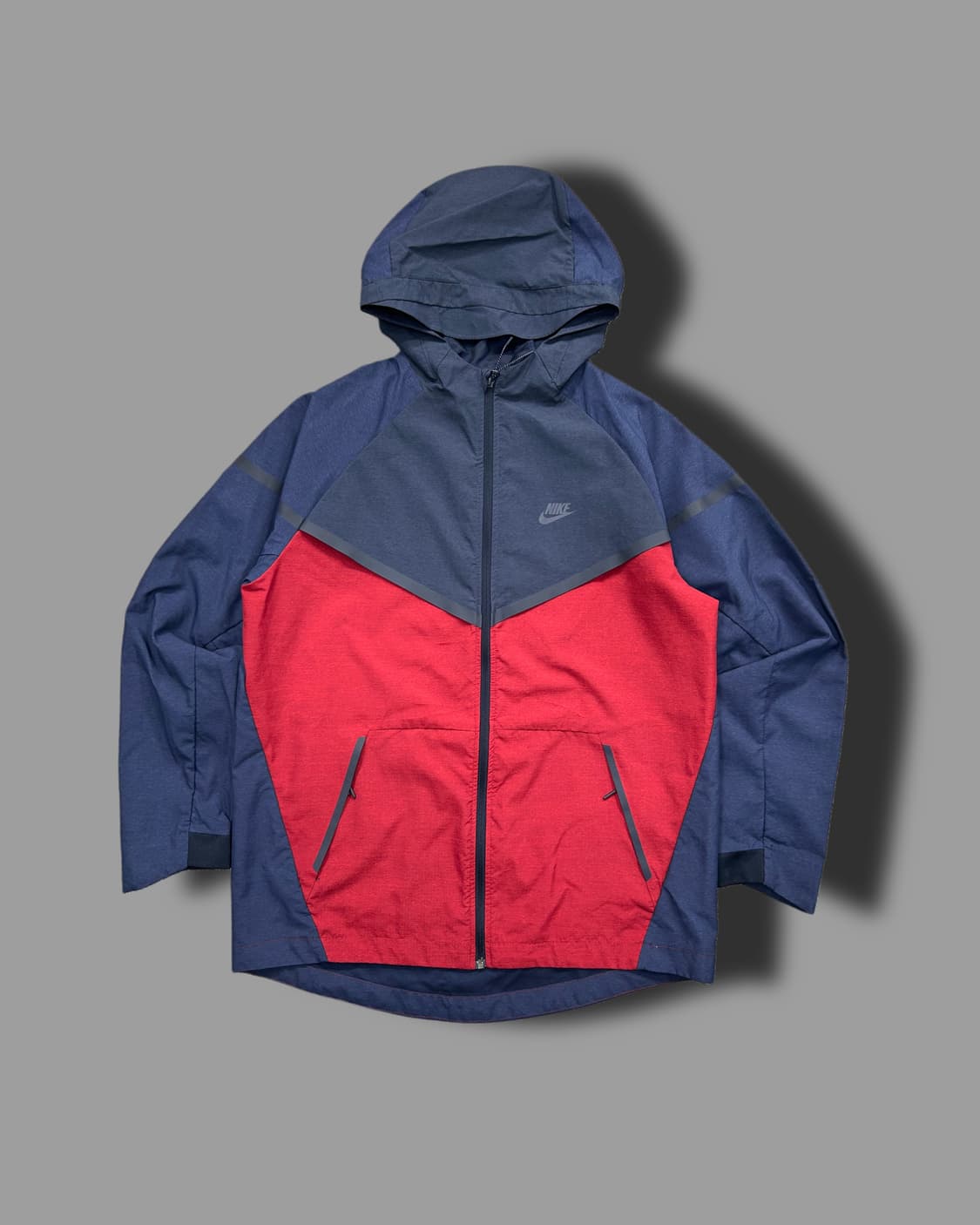나이키 레드 네이비 테크팩 후드 바람막이 XL 상품이미지4