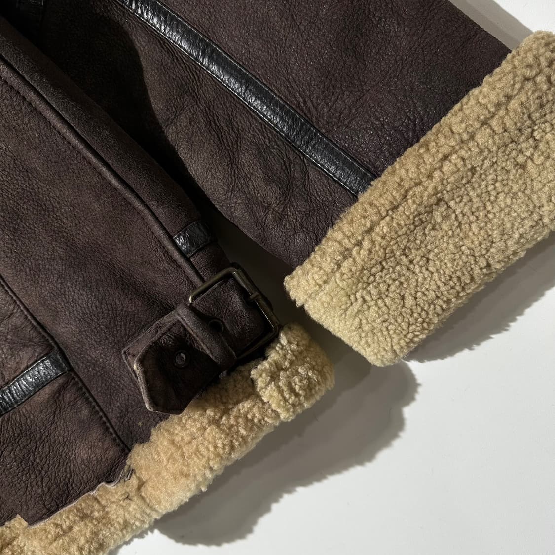 Shane Jeans 램스킨 시어링 무스탕 봄버 자켓 상품이미지6