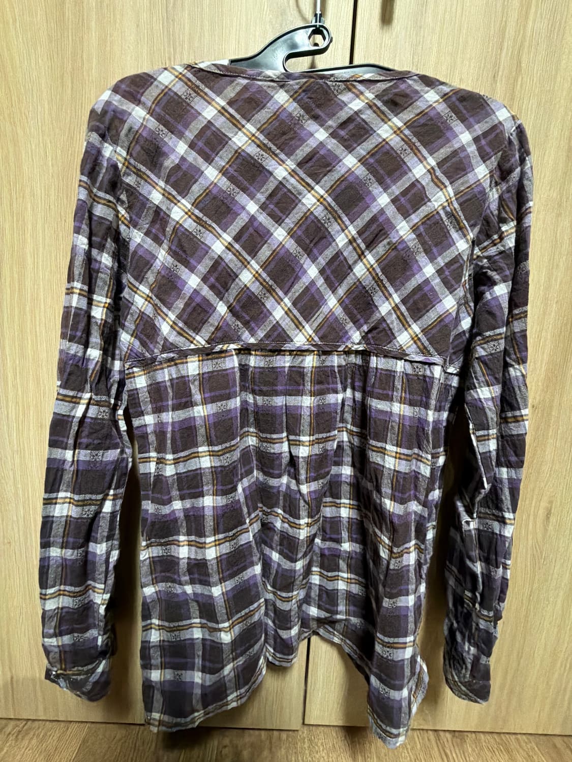 모리걸 레이어드 체크블라우스 셔츠 상품이미지4