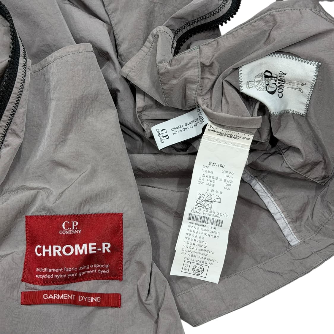 CP컴퍼니 나일론 오버셔츠 자켓 그레이 L 100 상품이미지6
