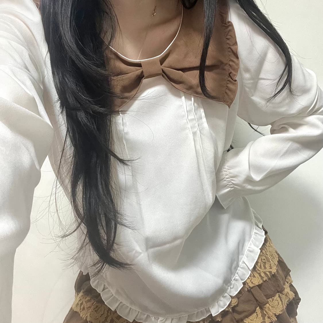 아마벨 라떼갸루 히메갸루 리본 블라우스 로걀탑 리즈리사빈티지엑시즈팜로리타 상품이미지2
