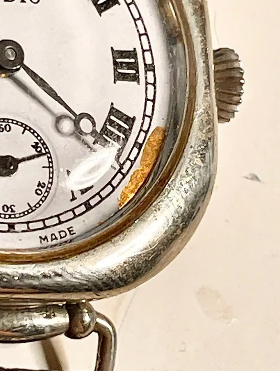 1920년대 빈티지 스위스 특이한 트렌치 워치 수동 시계 엔틱 SWISS 상품이미지7