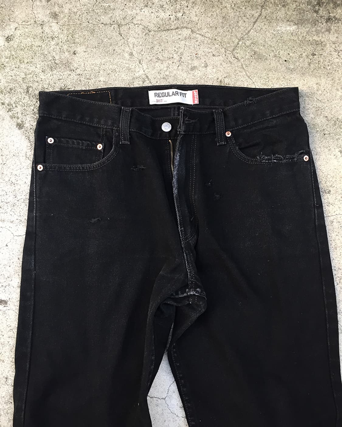 LEVI'S DSTRD BLACK DENIM 01 (1OF1) 상품이미지4