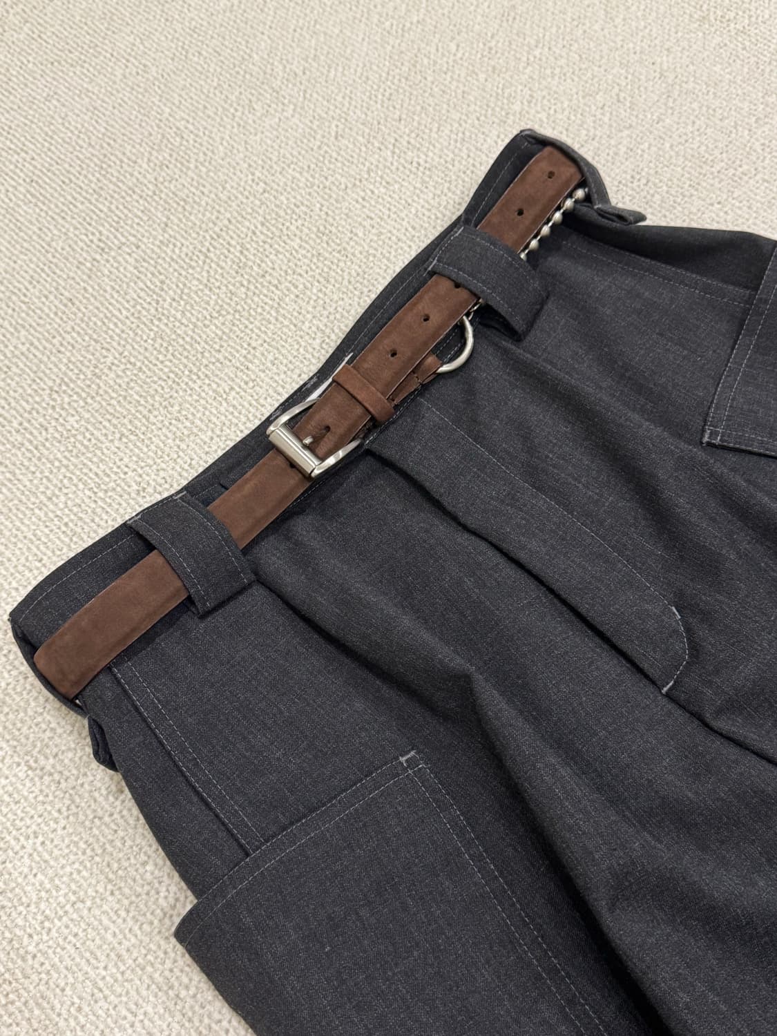 이세이미야케 스웨이드 볼체인 브라운 벨트 상품이미지5