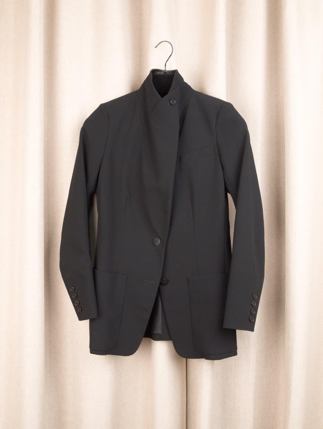 Leather Collar Wool Jacket 상품이미지2