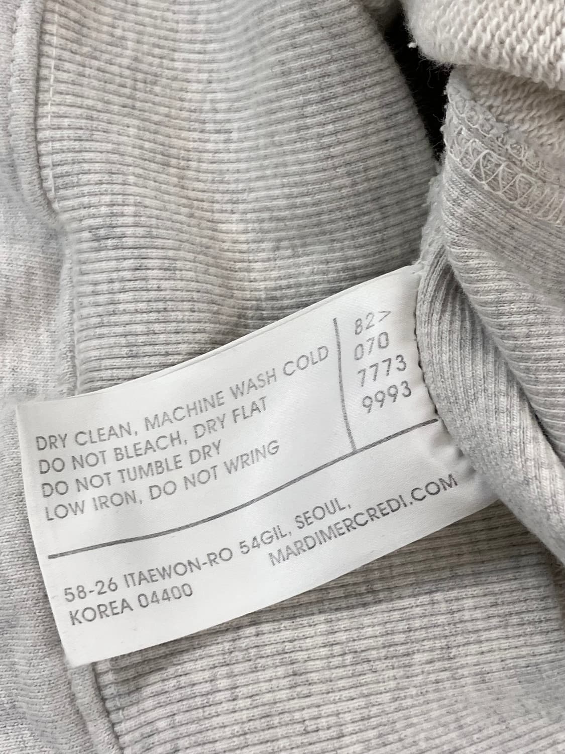 마르디 메크르디 맨투맨 백멜란지 #csz3858 상품이미지5