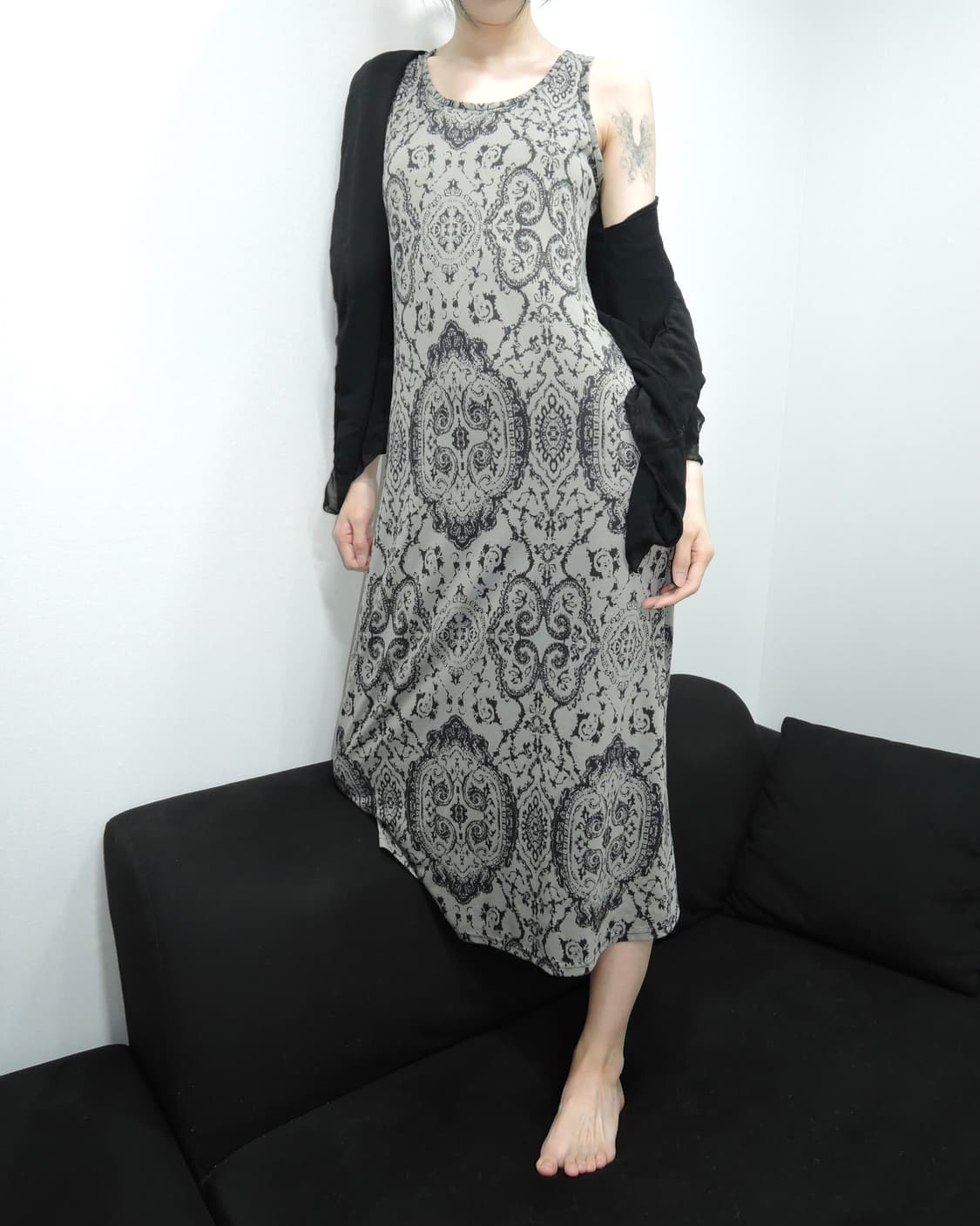 Baroque Ornament Maxi Dress 상품이미지1
