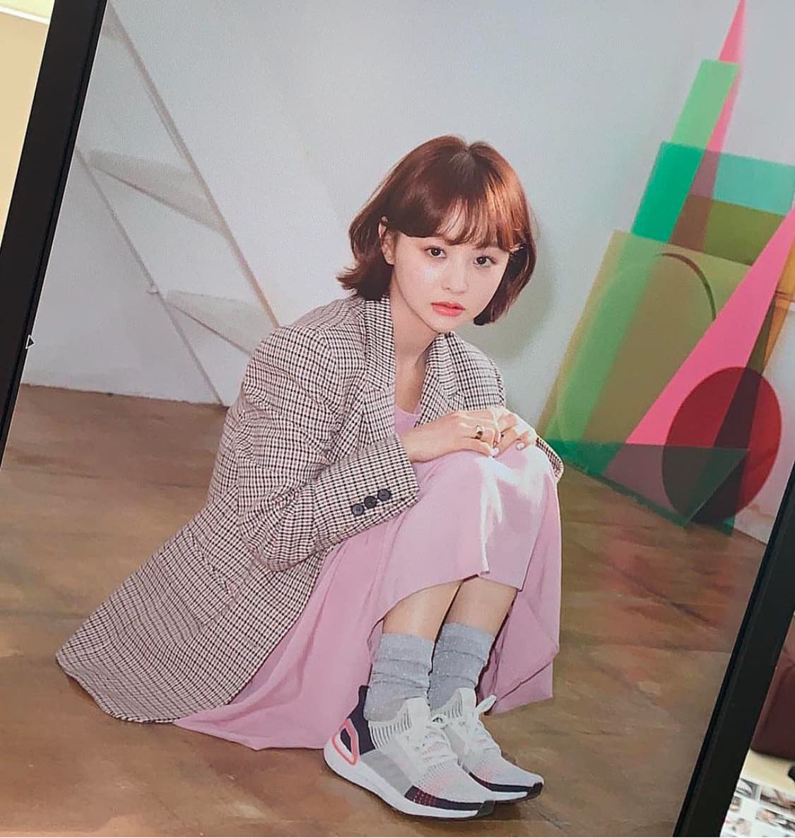 중고 ) 임블리 빈티지췍췍자켓 (핑크) 상품이미지1
