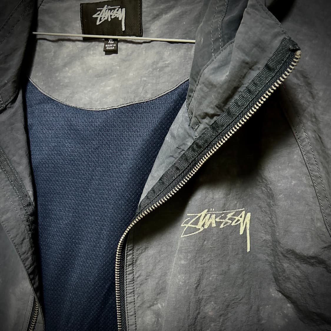 스투시 비치 쉘 자켓 네이비 XL 상품이미지4