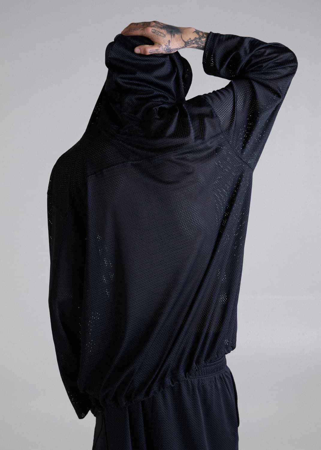 innir 메쉬 후드 풋볼 셔츠 이니어 상품이미지3