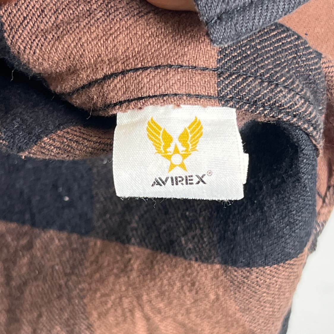 아비렉스 체크 헤비 코튼 플란넬 셔츠 M 상품이미지9