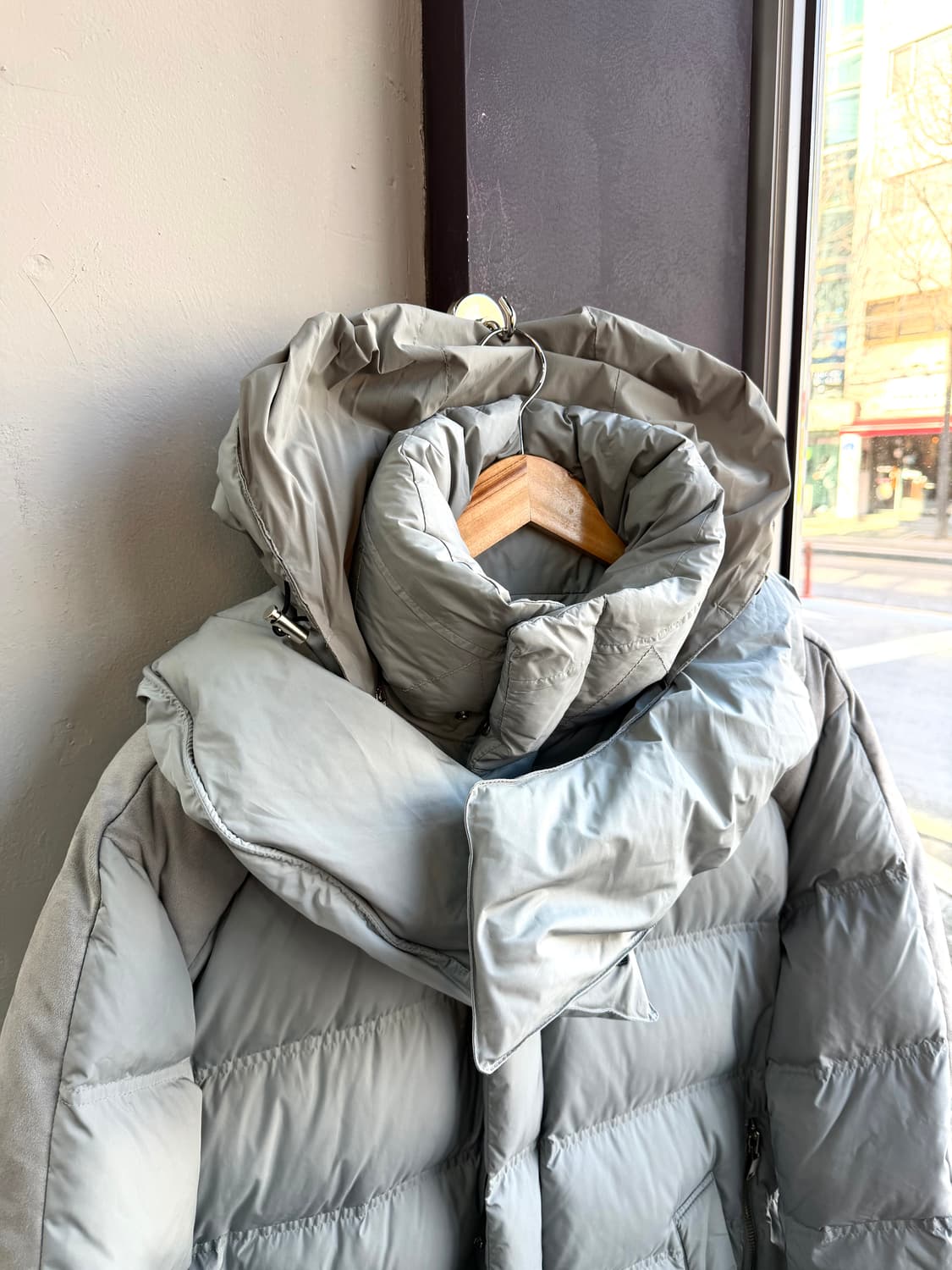 100~105/ 시스템옴므 스웨이드 블렌딩 구스 해비 롱패딩 상품이미지4