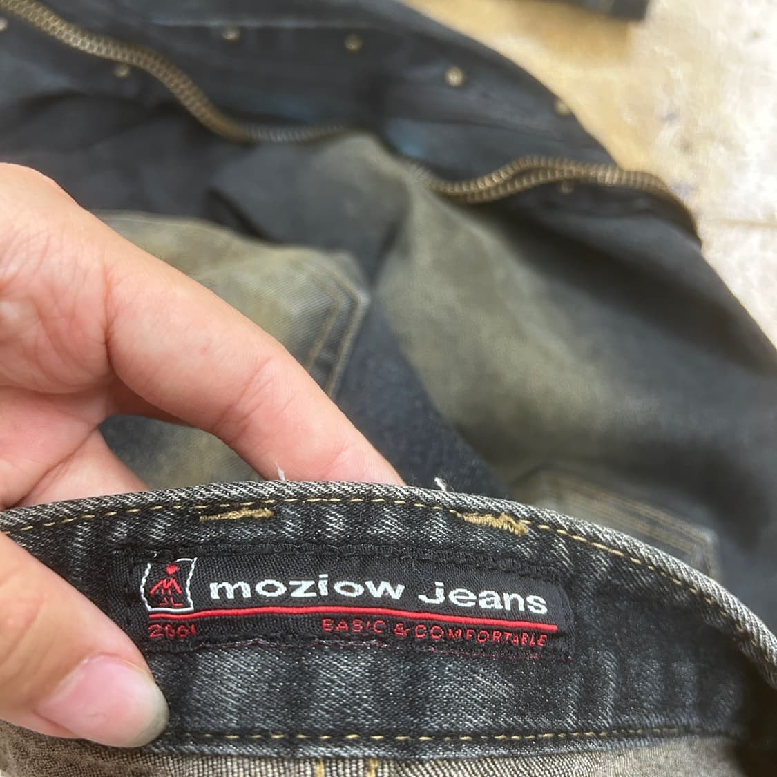 [정품/27] moziow jeans 워싱 데님팬츠 상품이미지5