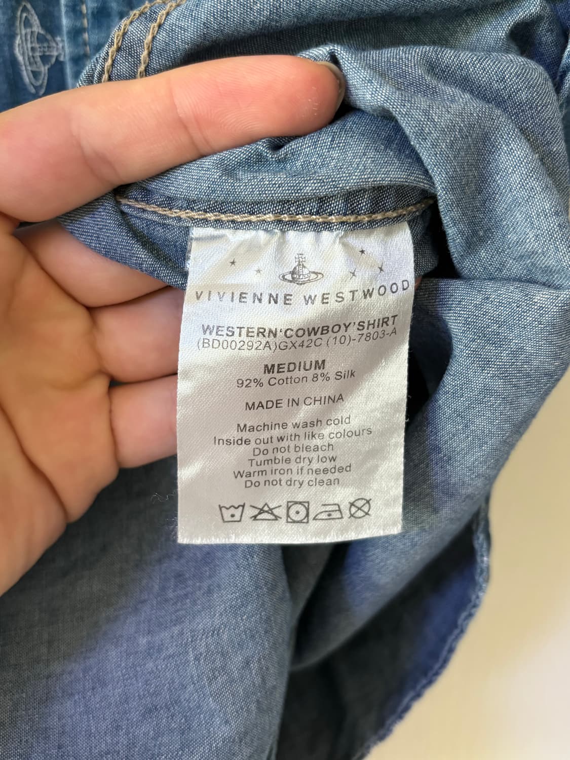 Vivienne Westwood 비비안 웨스트우드 데님 웨스턴 셔츠 상품이미지3