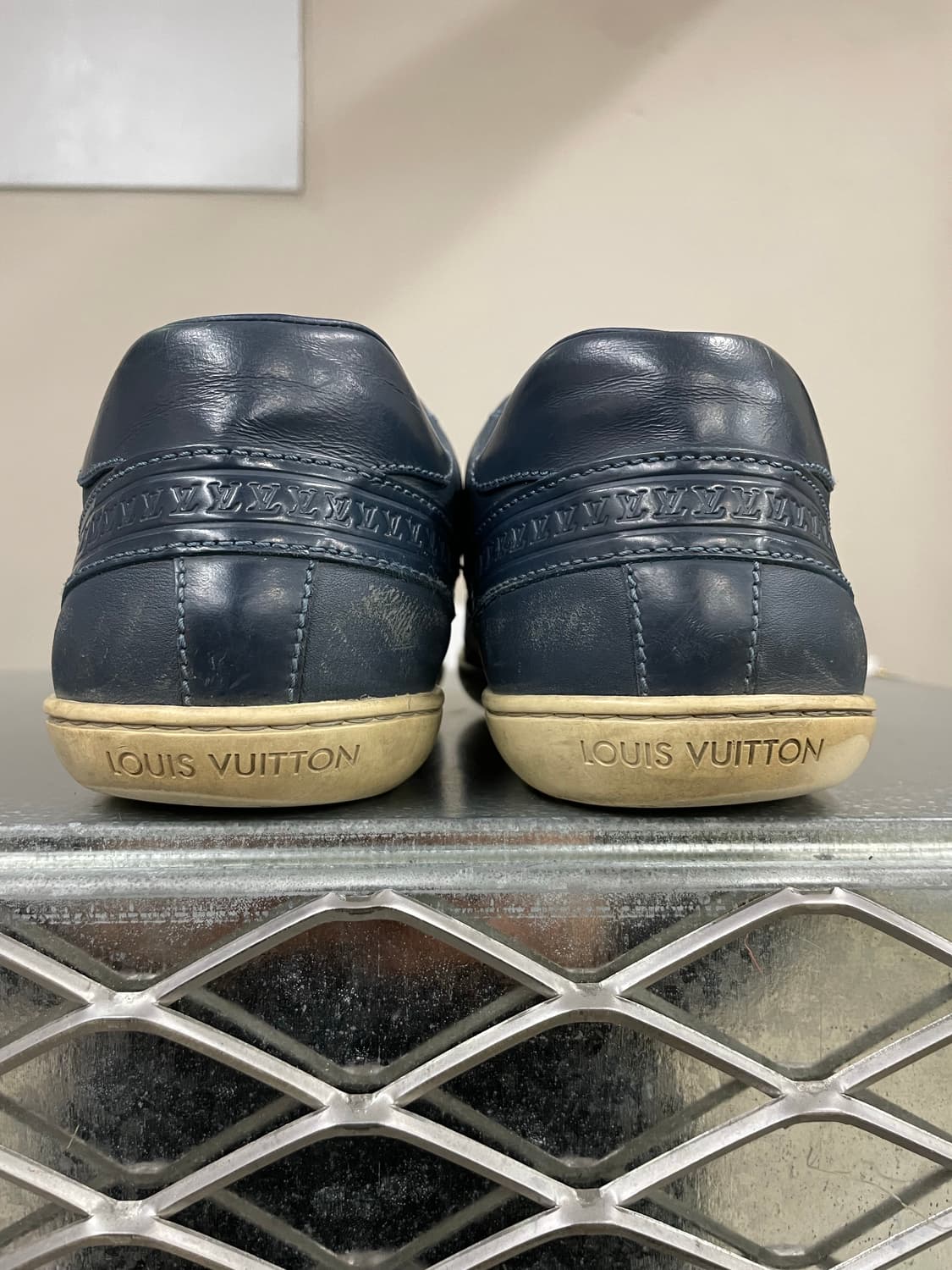 루이비통 레이스업 블루 레더 스니커즈 7.5 (gr-4679) 상품이미지3