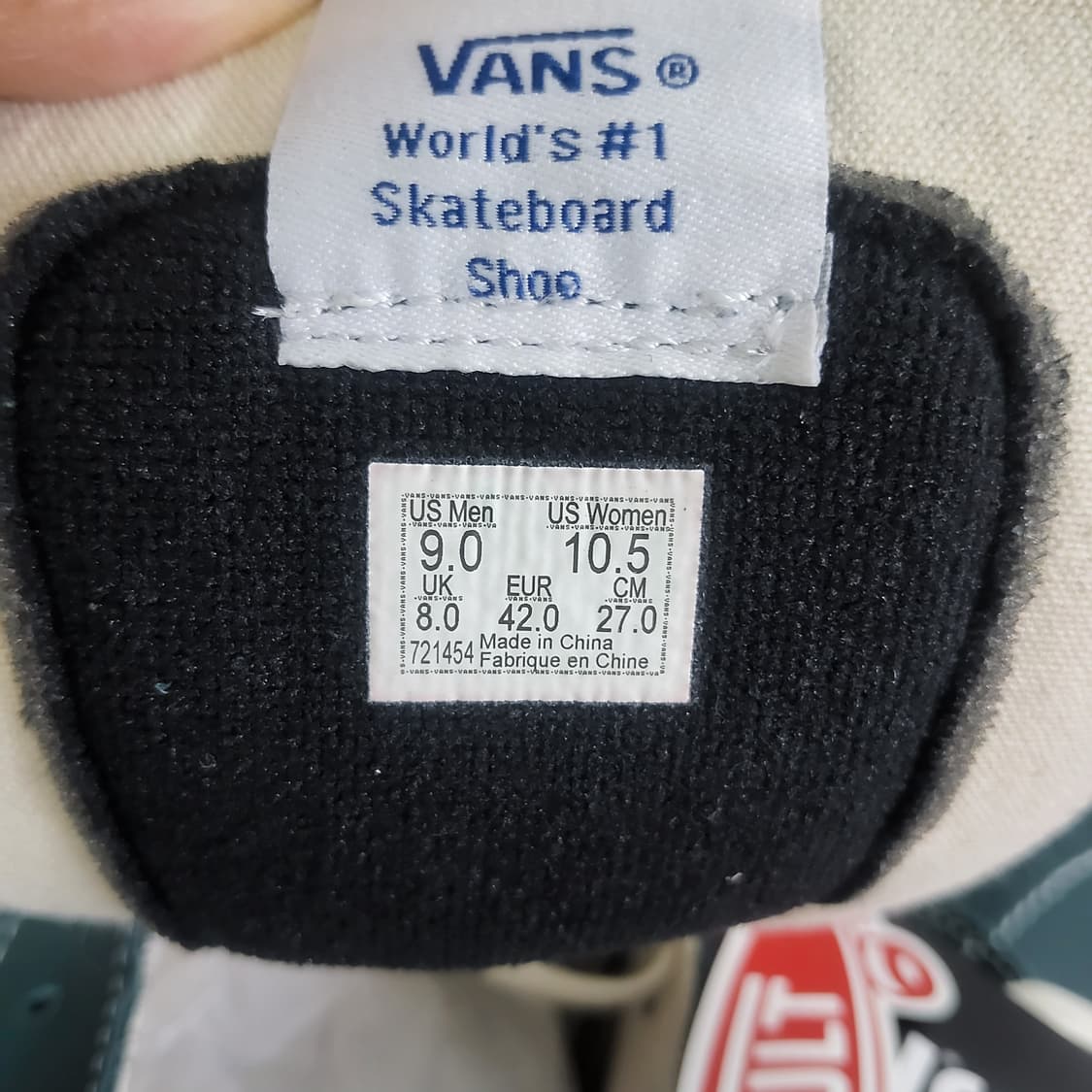 새상품 반스 sk 8볼트 바이 스케이트 하이 그린 레더 스니커즈 270 상품이미지5