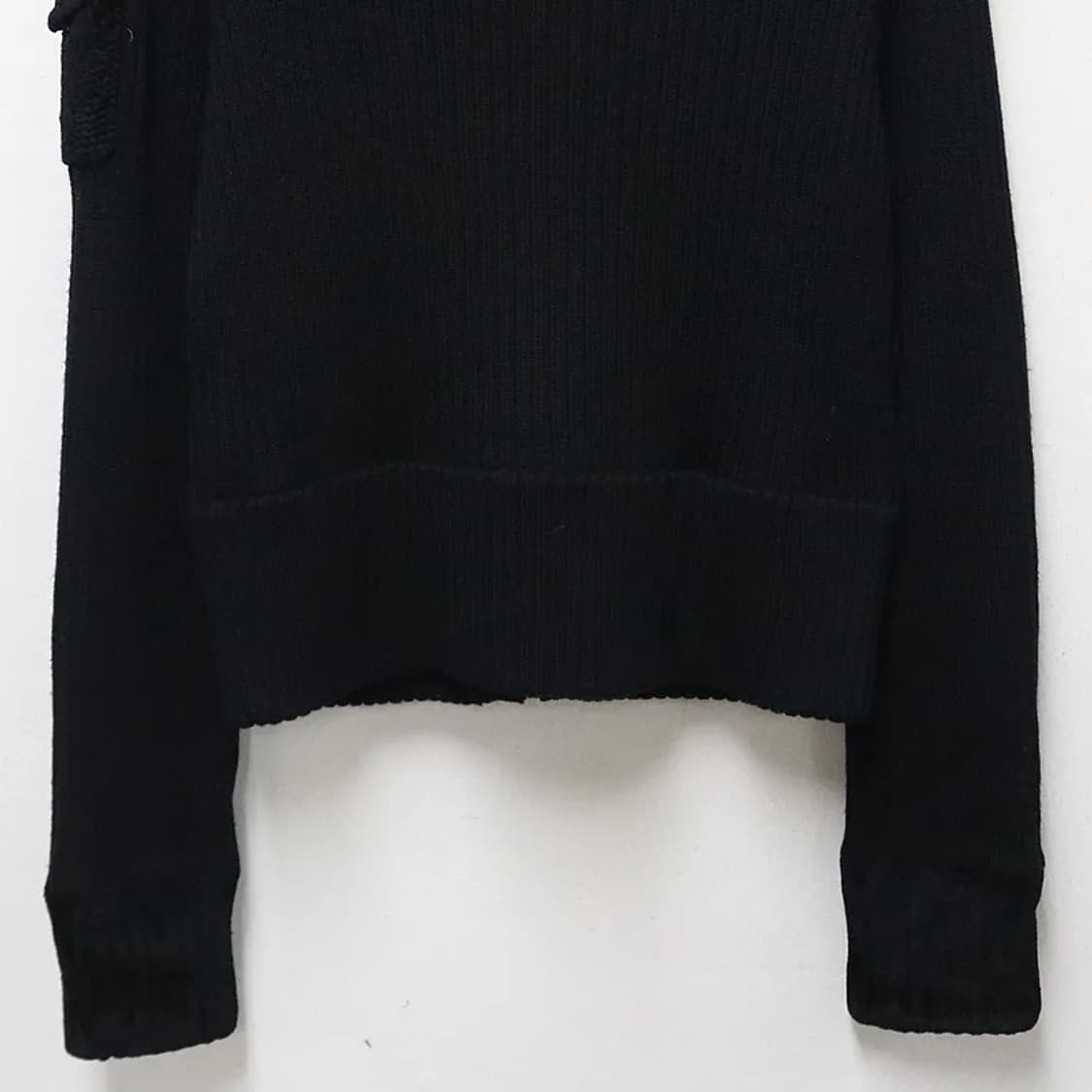 LES HALLES 울 터틀넥 니트 크롭 집업 60471 상품이미지8