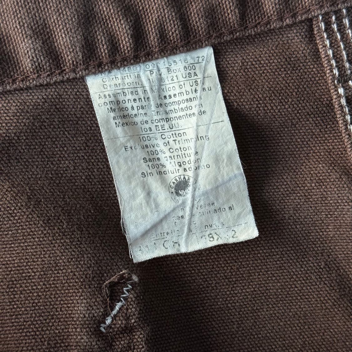 칼하트 B11 싱글니 카펜터 팬츠 브라운 상품이미지9